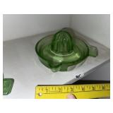 Vintage Green Glass Juicer
