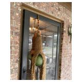 Vintage Macrame Swag Light & Glass Table (See belo