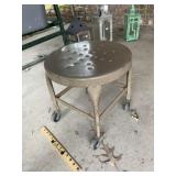 Vintage Metal Rolling Stool
