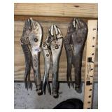 (3) Vise Grip Pliers