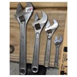 (4) Crescent Adjustable Wrenches