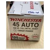 Winchester 45 Auto Ammo (100 Rounds)