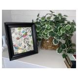 Basket Arrangement + Bird Painting