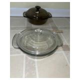 (2) Covered Pyrex Casserole Dishes