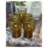 Vintage Amber Glasses