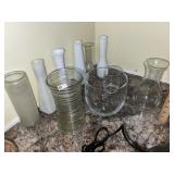 Glass Vases & Oil Lamp Chimney Globe