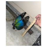 LED Yard Butterfly & Metal Basket
