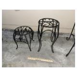 (2) Iron Plant Stands