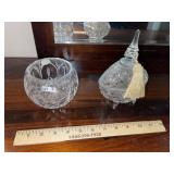 Crystal Bowl & Crystal Footed Dish