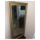 Wood Framed Beveled Mirror