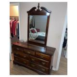 Nice Cherry Low Chest & Mirror
