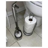 Pic ~ Stainless Brush Holder  + Bath Tissue Stand