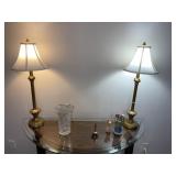 Pr of Gold Decorator Lamps