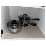(2) Stainless Sauce Pans W/ Lids