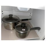 (2) Stainless Sauce Pans W/ Lids