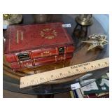 Faux Book Box ~ Crystal Candle on Brass Riser