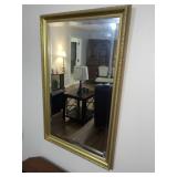 Gold Beveled Decorator Wall Mirror
