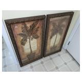 Pr of Framed Palm Prints