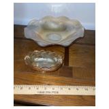 (2) Vintage Amber Bowls