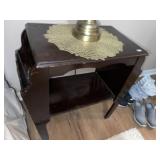 Vintage Side Table W/ Magazine Holder Ends