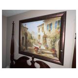 Nice Large Canvas Painting (Hilltop Village)