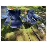 Pr of Folding Arm Camp Chairs