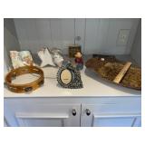 Vintage Ceramic Dish ~ Peacock Pic Frame & Misc