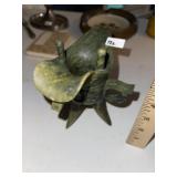 Soapstone Footed Jue (Ritual Wine Vessel)