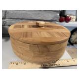 Hand Turned Wood Bowl & Lid