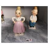 Vintage 2 Sided Salt & Pepper Shakers
