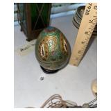 Brass Painted Egg & Riser