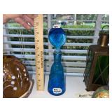 Blue Art Glass Bottle (Erik Hoglund)