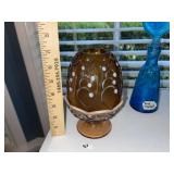 Fenton Amber Fairy Lamp