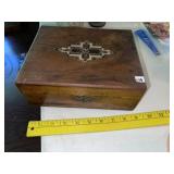 Vintage Wood Jewel Trinket Box