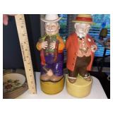 (2) Vintage Figurine Decanters