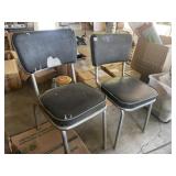 (2) Vintage Chrome Dinette Charis