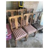 Set of Vintage Oak T-Back Dining Chairs