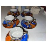 Vintage Tea Set + Wood Sulptures