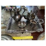Nice Ornate Silver Plate Service Set