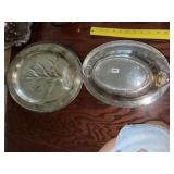 Silver Plate Meat Tray & Covered Dsih