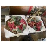(2) New 20' Christmas Wreaths & Iron Christmas T