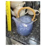 Large Glazed Stone Pottery Tea Pot