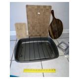 Wood Cutting Boards & Roaster Pan