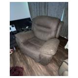 Suede Leather Power Recliner