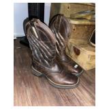 Leather Red white & Blue Shyanne Boots (9.5)