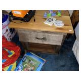 Rustic Bedside Stand (Drawer is loose)