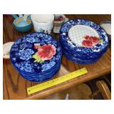 Blue Pioneer Woman Dinner & Sandwich Plates