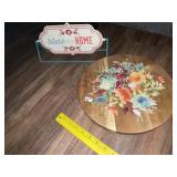 Pioneer Woman Wood Turntable & Sign