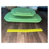 (2) Casserole Dishes W/ Lids (Green)
