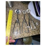 3 Stainless Portion Dippers
